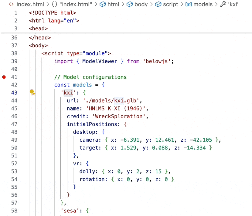 Setting up HTML with BelowJS